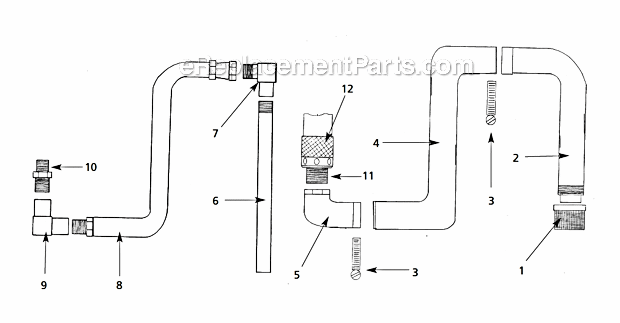 Pump Assembly Diagram and Parts List for AL2810  Campbell Hausfeld Paint Sprayer